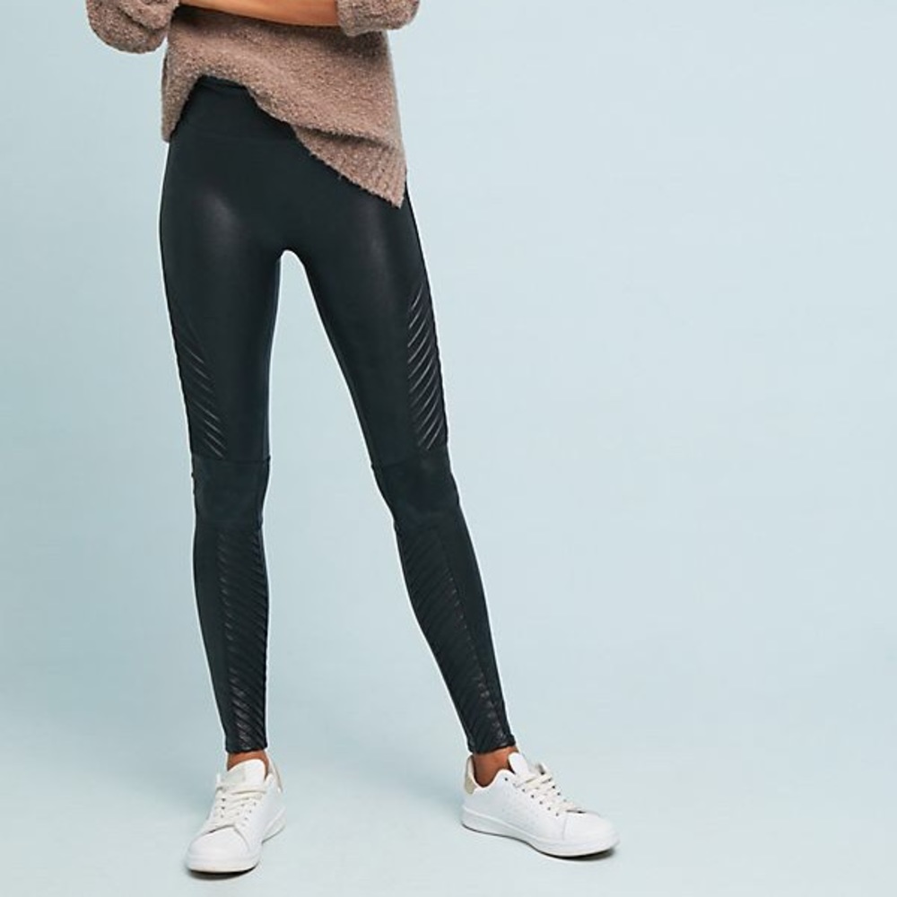 Spanx Faux Leather Moto Leggings